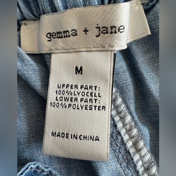 Gemma Jane Boho Blue Lyocell Chiffon Ultra Wide Leg Flared Tie Front Pants Sz M - Picture 5 of 7